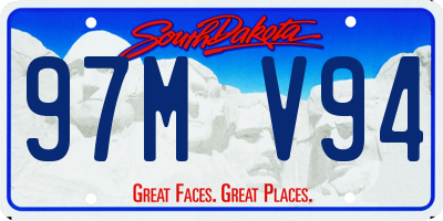SD license plate 97MV94