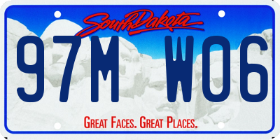 SD license plate 97MW06