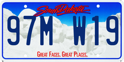 SD license plate 97MW19