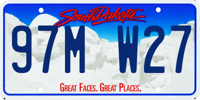 SD license plate 97MW27