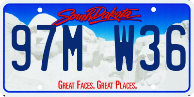 SD license plate 97MW36