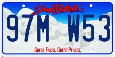 SD license plate 97MW53