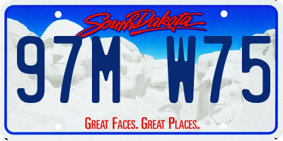 SD license plate 97MW75