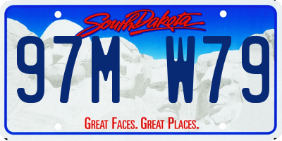 SD license plate 97MW79