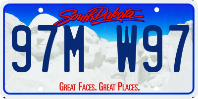 SD license plate 97MW97