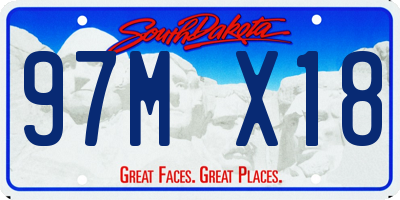 SD license plate 97MX18