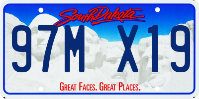 SD license plate 97MX19