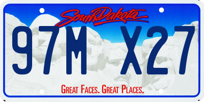 SD license plate 97MX27