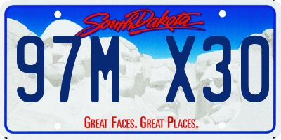 SD license plate 97MX30