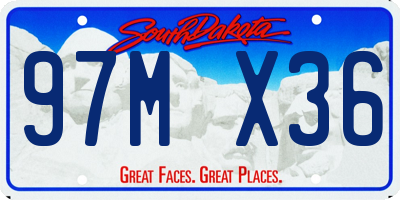 SD license plate 97MX36