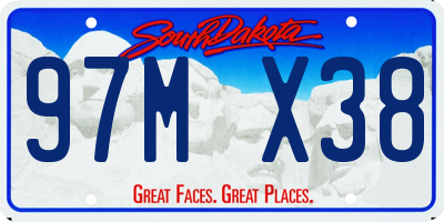 SD license plate 97MX38