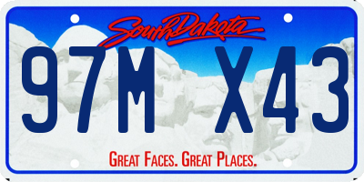 SD license plate 97MX43