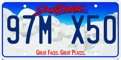 SD license plate 97MX50