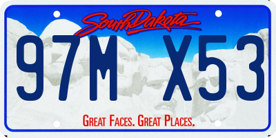 SD license plate 97MX53