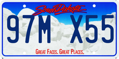 SD license plate 97MX55