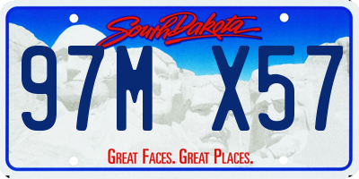 SD license plate 97MX57