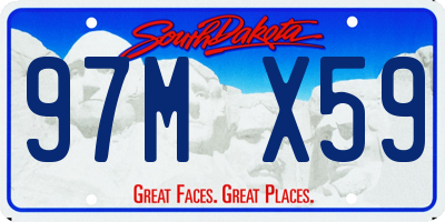 SD license plate 97MX59