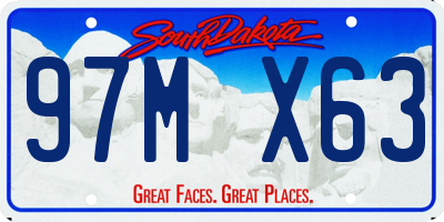SD license plate 97MX63