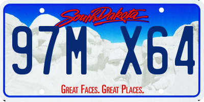 SD license plate 97MX64