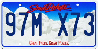 SD license plate 97MX73