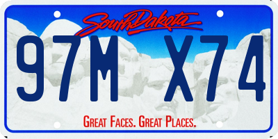 SD license plate 97MX74