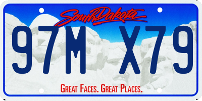 SD license plate 97MX79