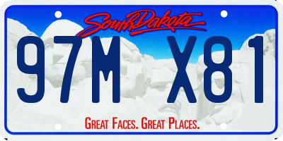SD license plate 97MX81