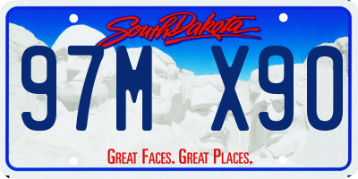 SD license plate 97MX90