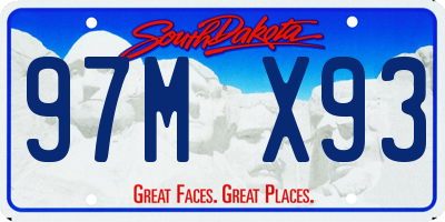 SD license plate 97MX93