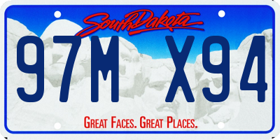 SD license plate 97MX94