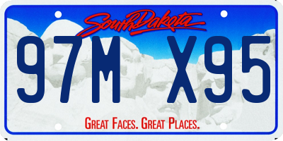 SD license plate 97MX95