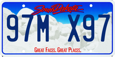 SD license plate 97MX97