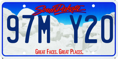 SD license plate 97MY20