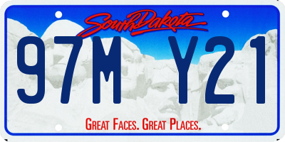 SD license plate 97MY21