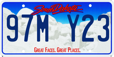 SD license plate 97MY23