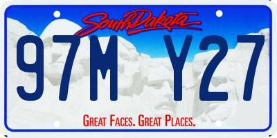 SD license plate 97MY27