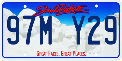 SD license plate 97MY29