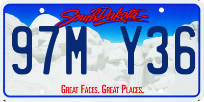 SD license plate 97MY36