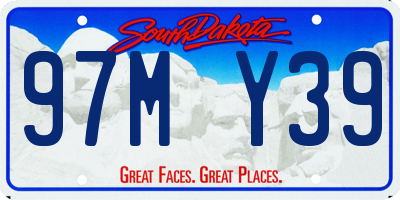 SD license plate 97MY39