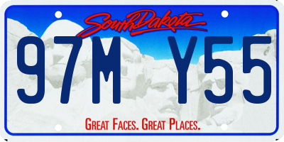 SD license plate 97MY55