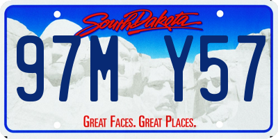 SD license plate 97MY57