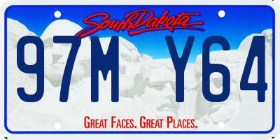 SD license plate 97MY64