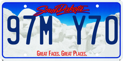 SD license plate 97MY70