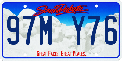 SD license plate 97MY76