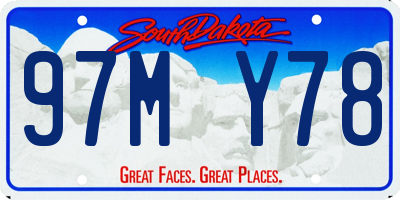 SD license plate 97MY78