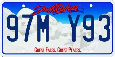 SD license plate 97MY93