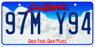 SD license plate 97MY94