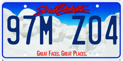 SD license plate 97MZ04
