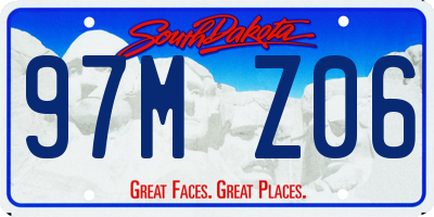 SD license plate 97MZ06