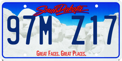 SD license plate 97MZ17